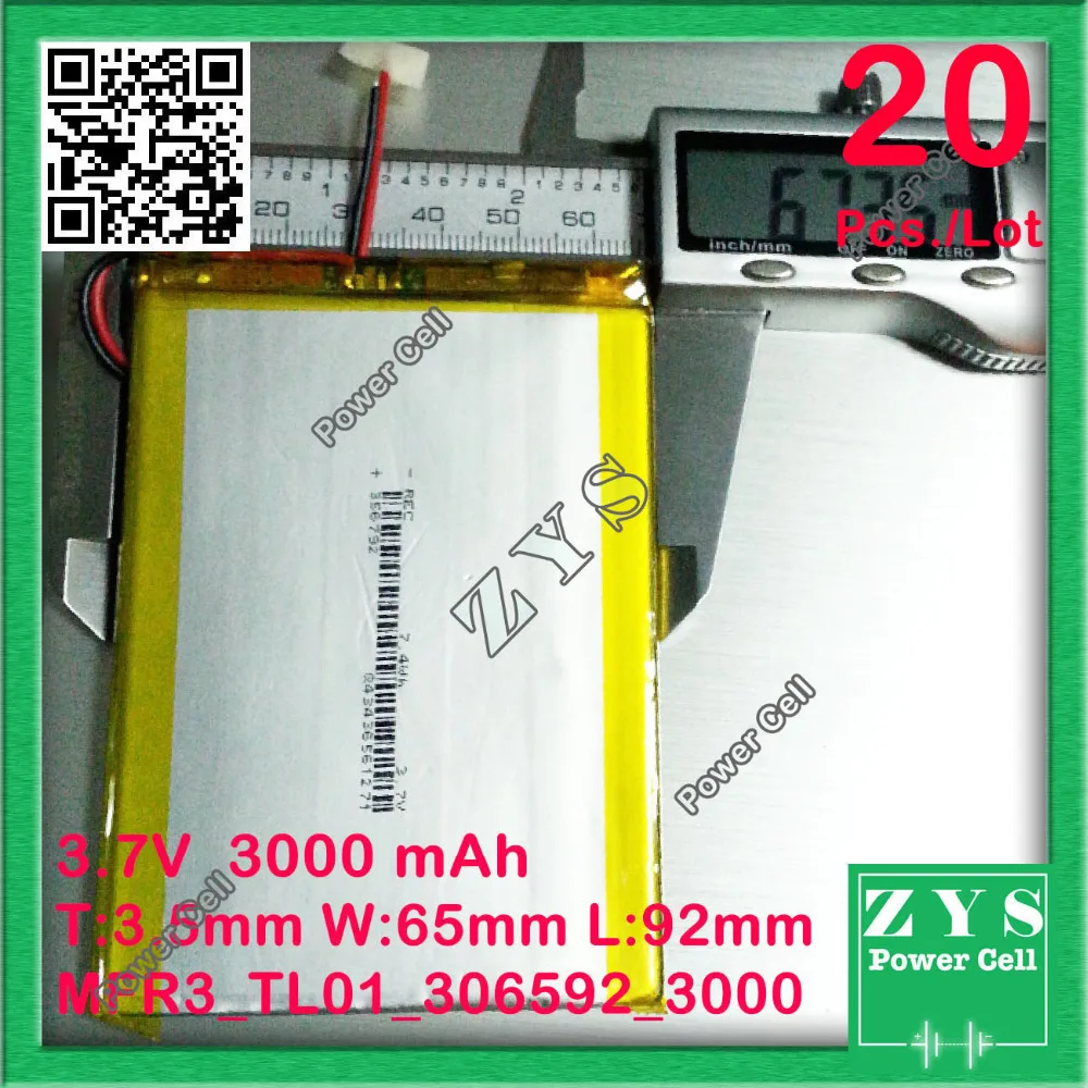 Safety Packing (Level 4) 20pcs for tablet pc 7 inch MP3 MP4 306592 306590 036590 Size:3mmX65mmX92mm 3.7V 3000mah 3.7 v 3000 mah |