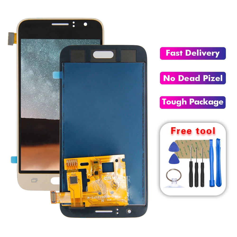 ЖК дисплей Super OLED для SAMSUNG GALAXY J1 2016 J120 J120f J120M J120H с сенсорным экраном и дигитайзером