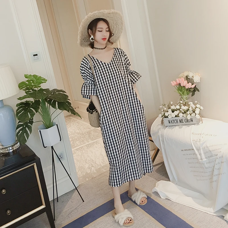 2019 Новое Женское летнее платье больших размеров женское длинное ТРАПЕЦИЕВИДНОЕ