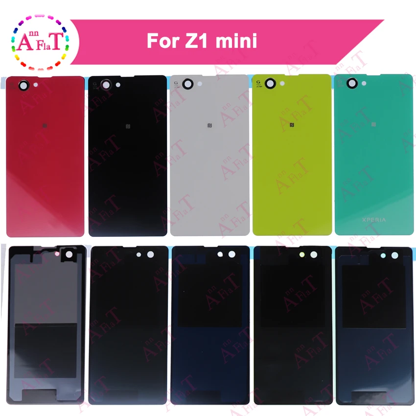 Задняя крышка аккумулятора для Sony Xperia Z1 Compact Mini D5503 M51w, замена рамки стекла, 10 штук в упаковке.