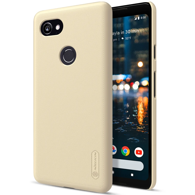 Для Google Pixel 2 XL чехол Nillkin матовый щит ПК Жесткий Чехол для Google Pixel2 XL 2XL - Цвет: Золотой