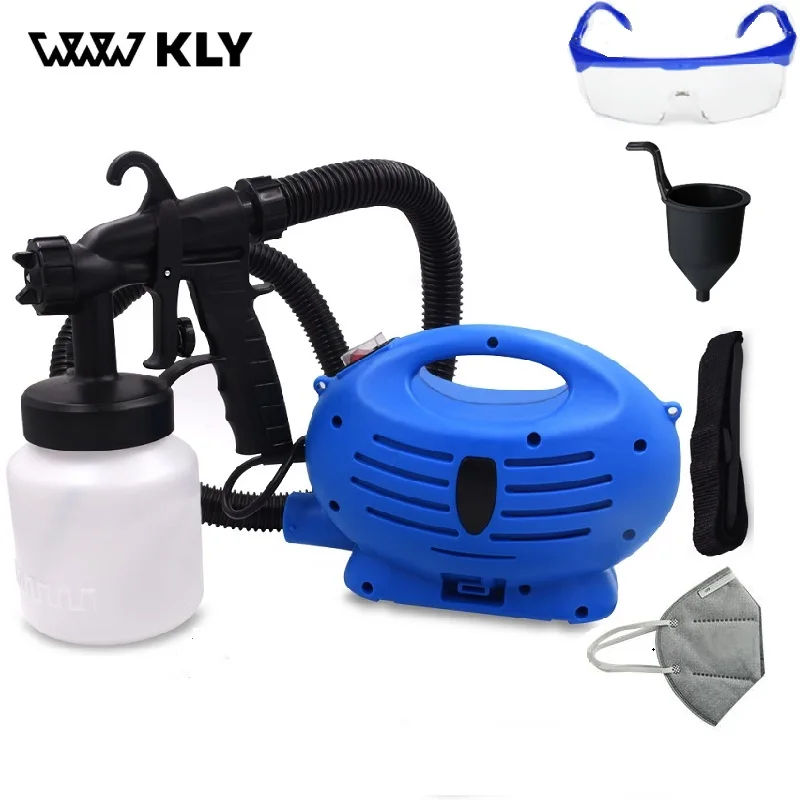 WWW KLY 220 V Electric paint Воздушный пистолет распылитель компрессор Профессиональный