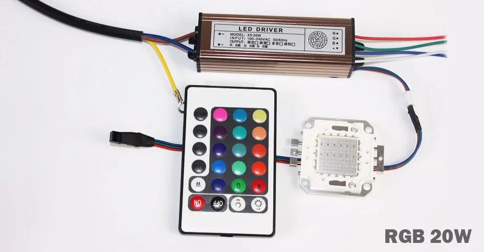 10W 20W 30W 50W 100W COB изменяемый RGB светодиодный чип прожектор светильник + источника