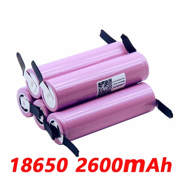 2 шт. новый 100% оригинальный литий ионный аккумулятор Liitokala 18650 2600 мАч 3 7 В