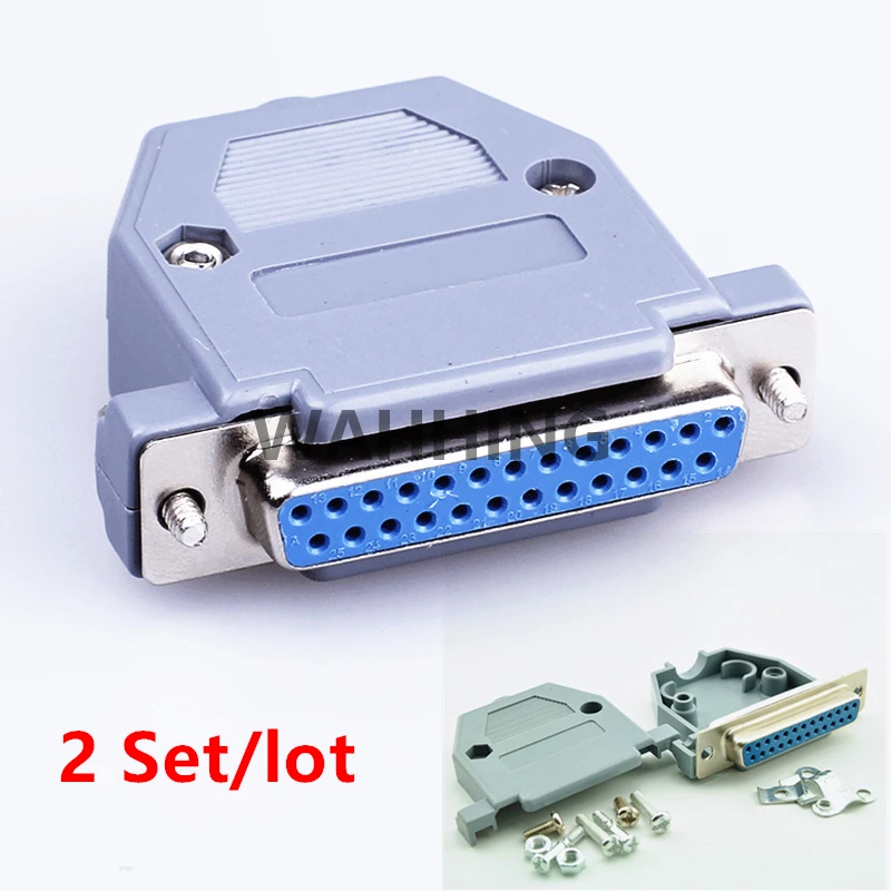2 комплекта DB25 разъем Centronics порт 25 контактный медный адаптер с пластиковым