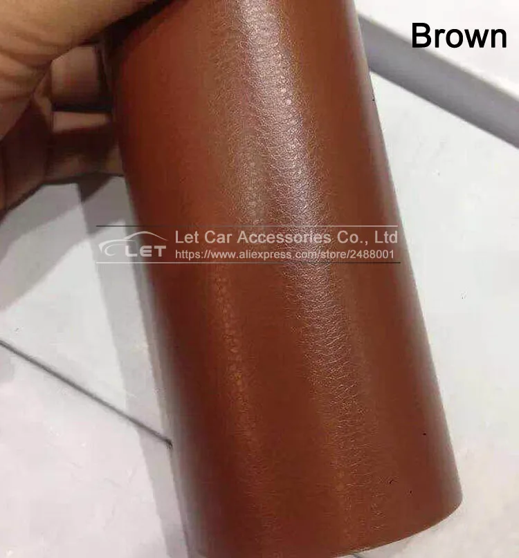 152x30 см коричневый и бежевый кожаный узор ПВХ клейкая виниловая пленка наклейка