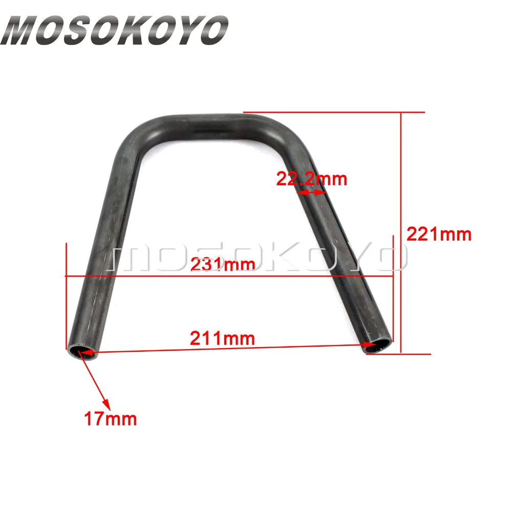 Мотоцикл 7/8 &quotтрубка 210 мм Широкая петля обруча заднего сиденья со светодиодным