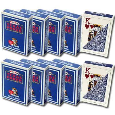 10 blue XF Modiano Texas Poker пластиковые покерные карты с боковой маркировкой для Анализатора покера/покерного сканера/покерного предсказателя/обмана в карточные игры - Цвет: 10 blue