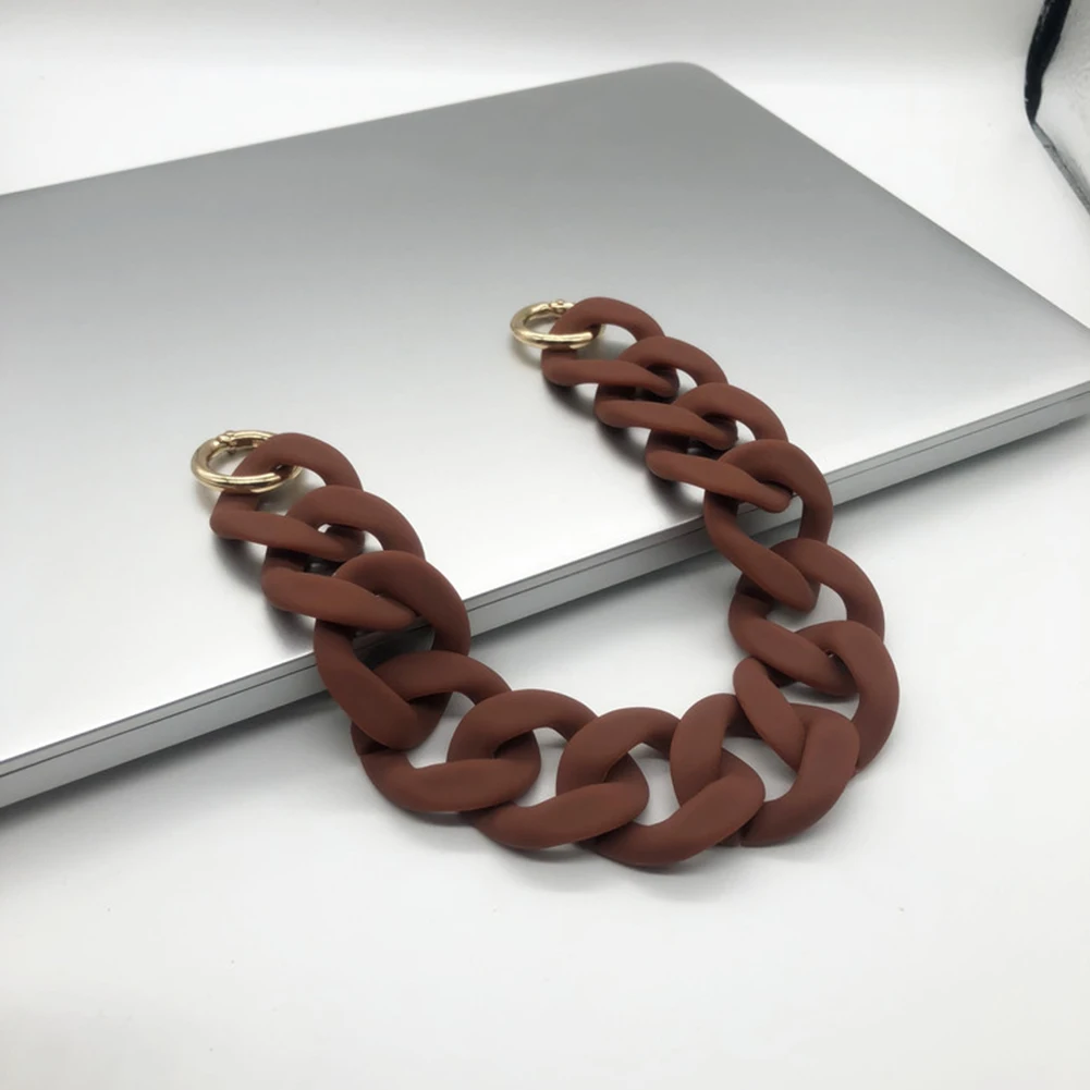 

1PC 30cm/41cm Acrylic Resin Chain Bag Handles Detachable Replacement Shoulder Bag Strap DIY Solid Color Bag Parts Accessories