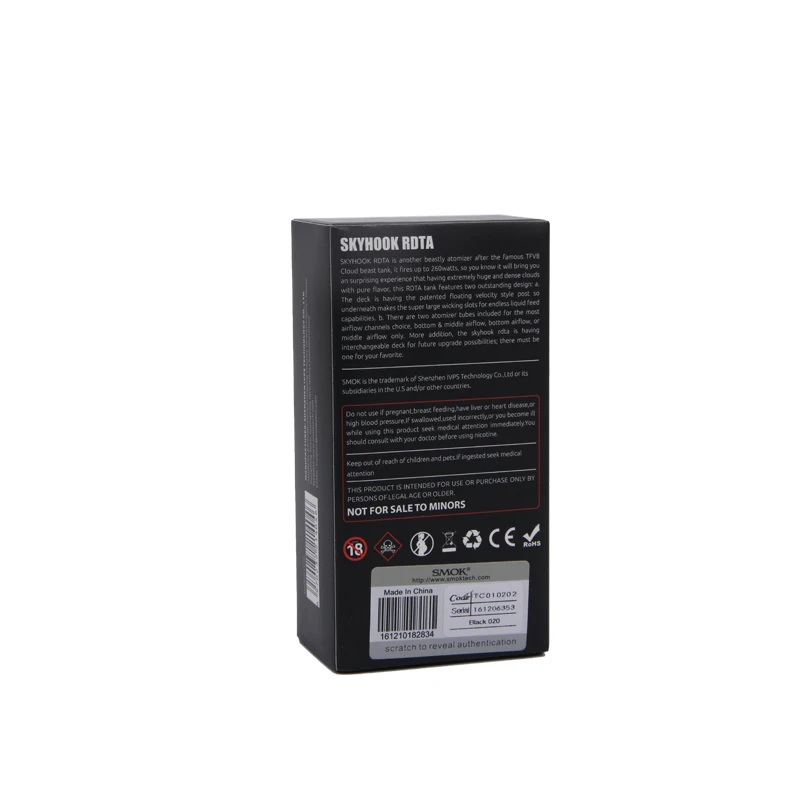 Оригинальный Smok Skyhook rdta 5 мл боковое наполнение облако зверь танк электронная