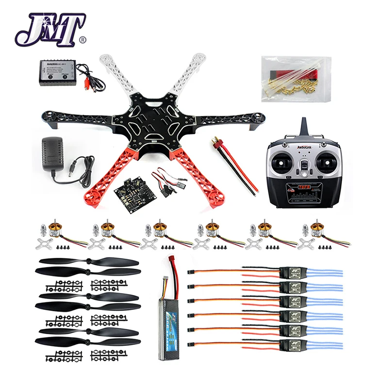 Комплект для дрона JMT DIY F550 6 осевое пламенное колесо KK 2 3 контроллер HexaCopter RTF с