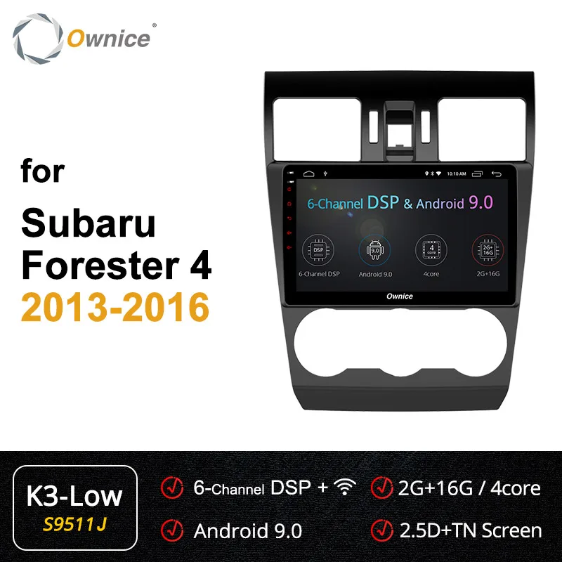 S9511-1 K3-Low Ownice 360 Panorama 4G Android 9,0 k3 k5 k6 автомобильный dvd-плеер для Subaru WRX Forester 2013 gps Navi DSP оптический - Цвет: S9511-1 K3-Low