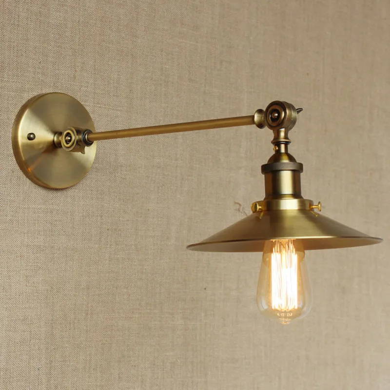 

modern loft Bronze iron adjustable led wall lamp Vanity Lights E27 110-220V for workroom bathroom bedroom study diningroom cafe
