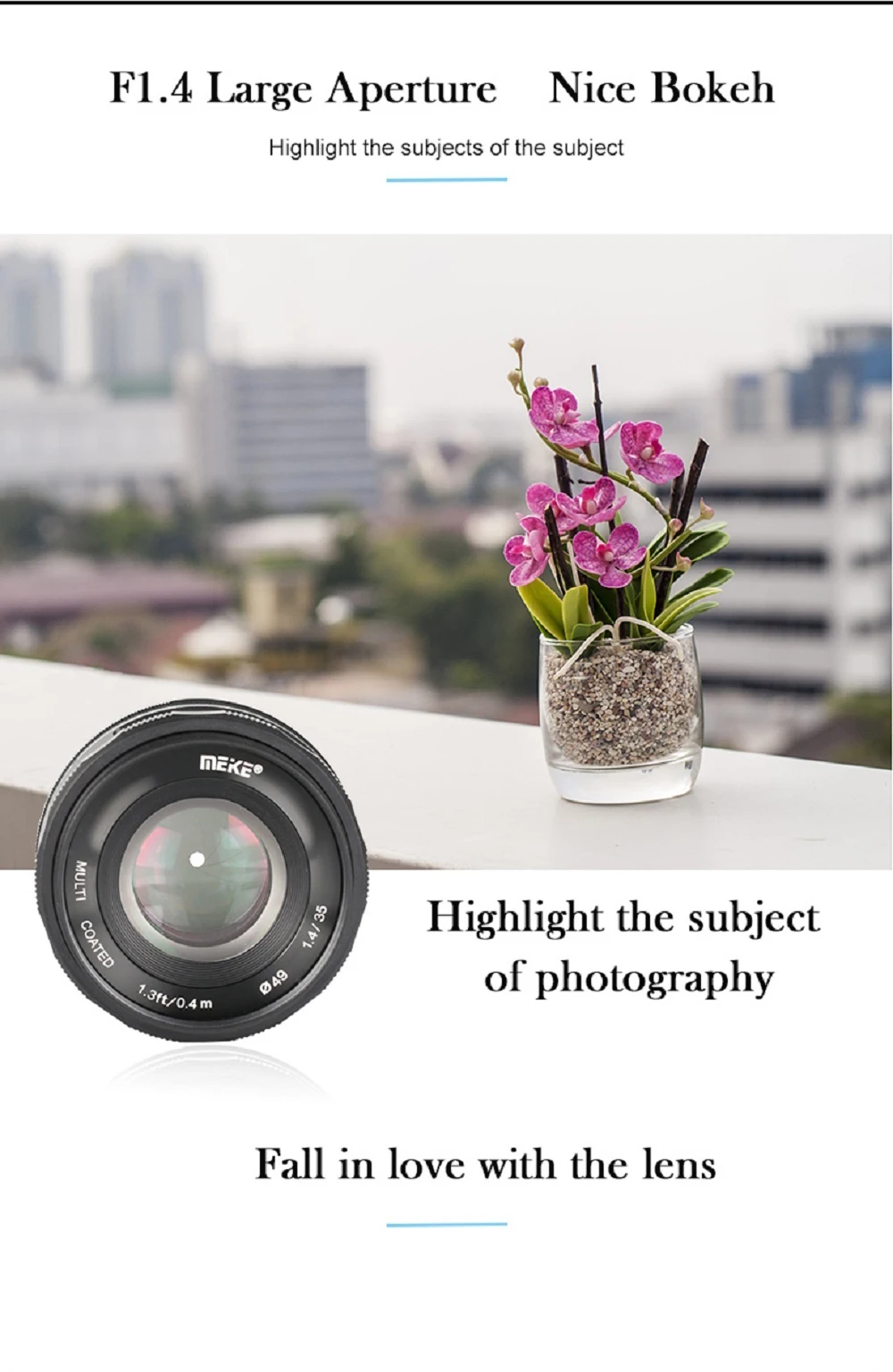 Meike 35 мм f1.4 объектив с ручным фокусом для Sony E-mount A7R A7S A6500 A7/Fuji X-T2 X-T3/Canon EOS-M M6/M4/3 беззеркальная камера+ APS-C