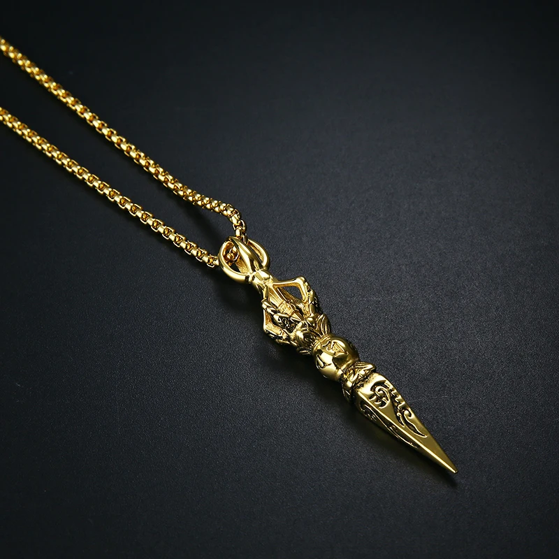 Мужское ожерелья в стиле ретро с подвеской виде шести персонажей мантрой