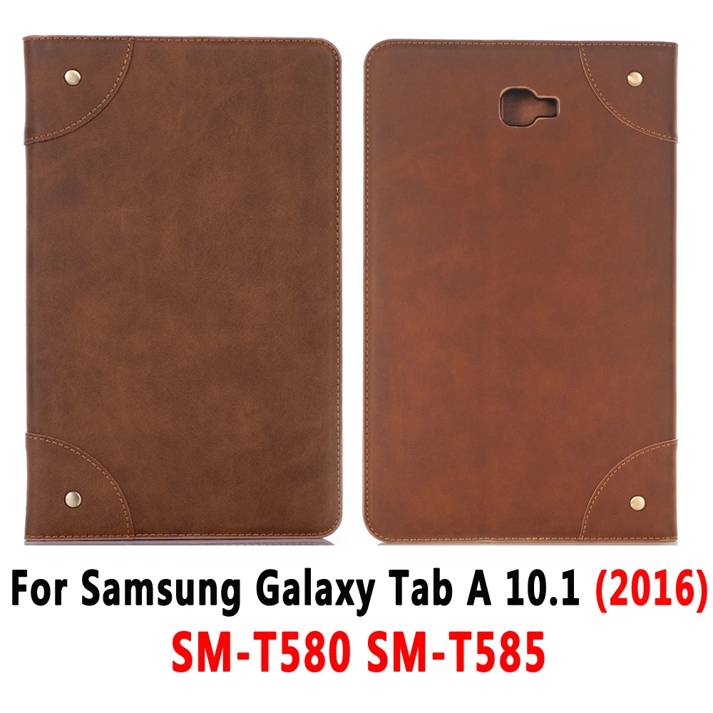 Кожаный чехол для Samsung Galaxy Tab A A6 10 1 2016 2019 SM T580 T585 T510 T515 роскошный откидной Чехол|case