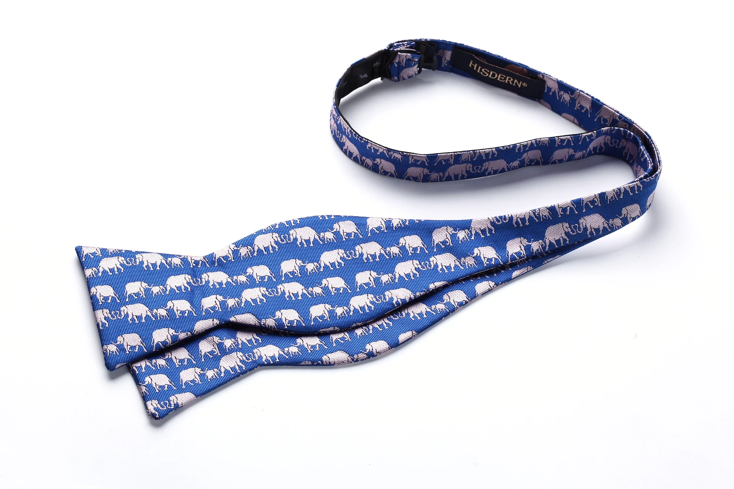 Men Woven Party Wedding Blue Animal Self Bow Tie Pocket Square Set#BGA15BS handkerchief set | Ties
