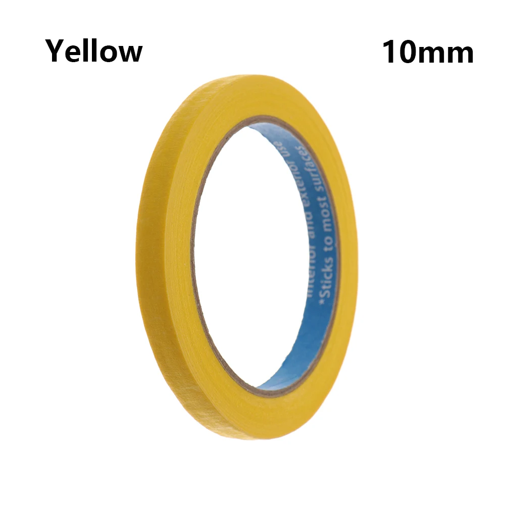 10mm - yellow 30 м цветная Малярная клейкая лента, клейкая бумага для рисования, художественный декор, ремесло, универсальный автомобильный стикер, лента - Цвет: 10mm - yellow