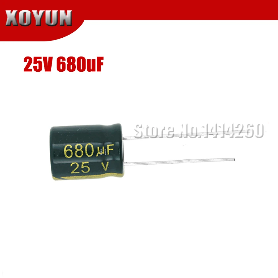 

20PCS Higt quality 25V680UF 10X13 680UF 25V 10*13 Electrolytic capacitor