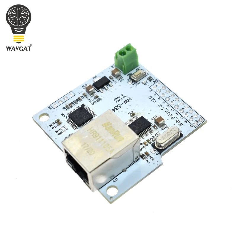 WAVGAT 8-канальный 28J60 W5100 RJ45 сетевой релейный переключатель управления 5 в