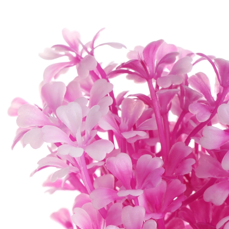 Водные растения розовый морской цветок Искусственный аквариум декорирование