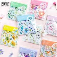 45 pcspack mohamm japanese decoracion journal cute diary flower stickers scrapbooking flakes stationery school supplies tz101