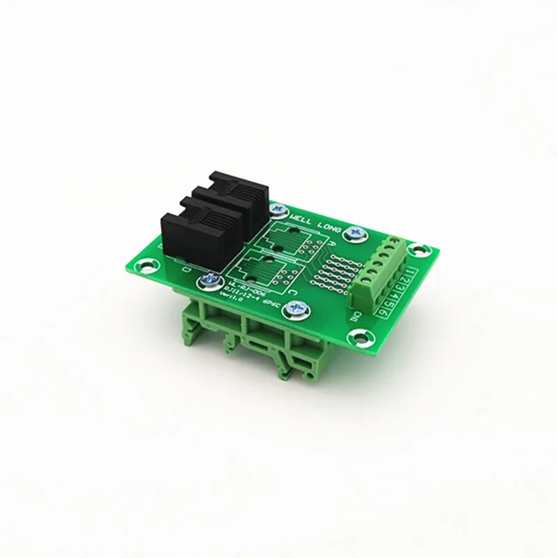 RJ11/RJ12 6P6C прямоугольный разъем 2 полосная коммутационная плата Клеммная колодка