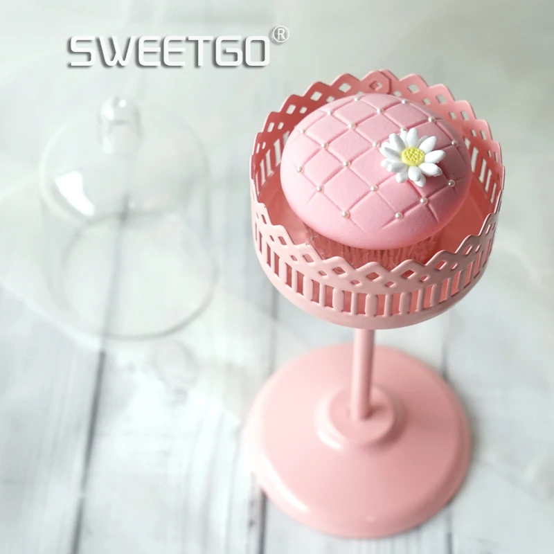 Держатель для кексов SWEETGO с куполом из поликарбоната 3 размера на выбор|cupcake