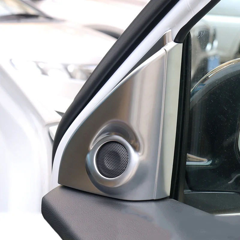 Плоский матовый серебристый для 2013-2018 Mitsubishi Outlander внутренняя Колонка A-Pillar Speaker 2