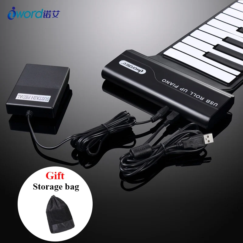 Новинка, умное складное пианино, 88 клавиш, Usb Midi клавиатура, клавиша для фортепиано, ручная прокрутка