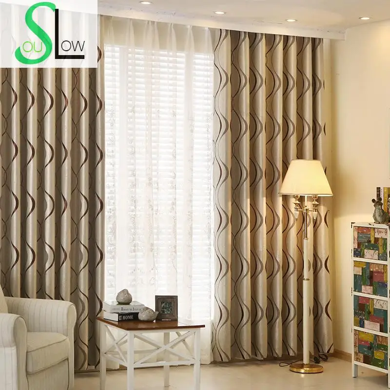 Жаккардовые занавески Slow Soul в синюю красную кофейную полоску шторы на заказ для