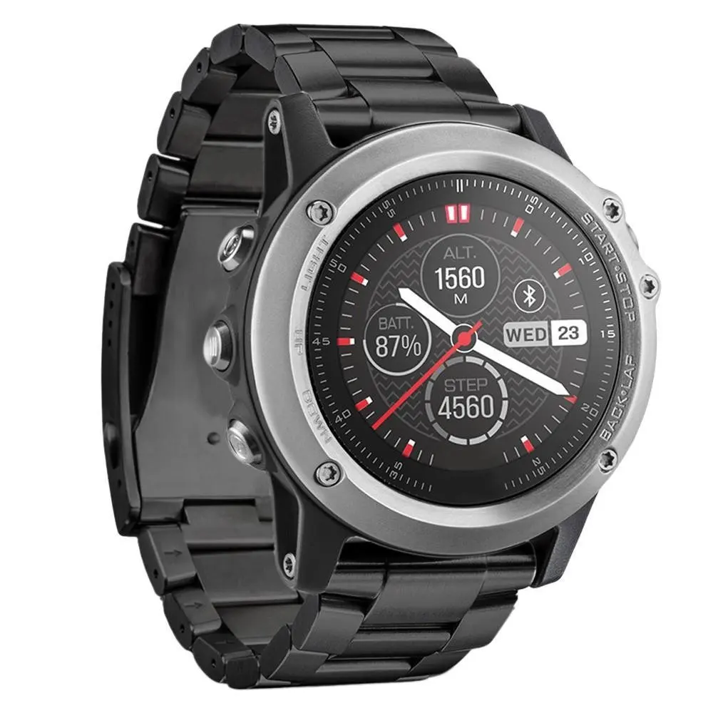 Ремешок из нержавеющей стали для Garmin Fenix3 Band классический металлический ремешок