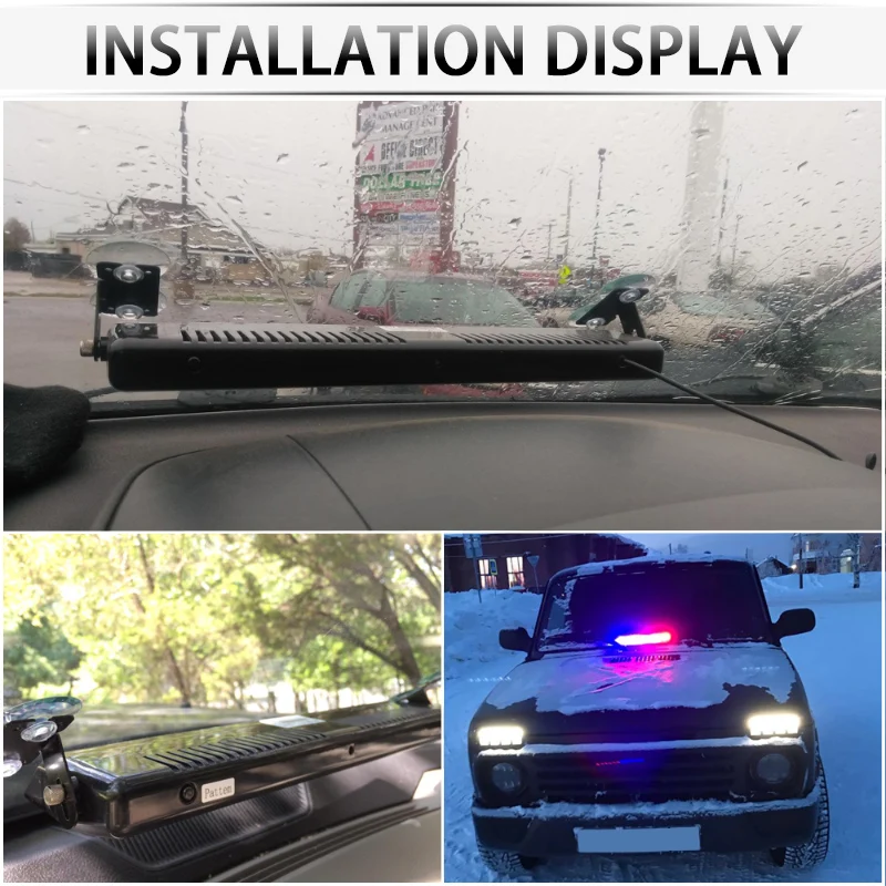 12 Led красный/синий аварийный Предупреждение ющий автомобильный светильник для