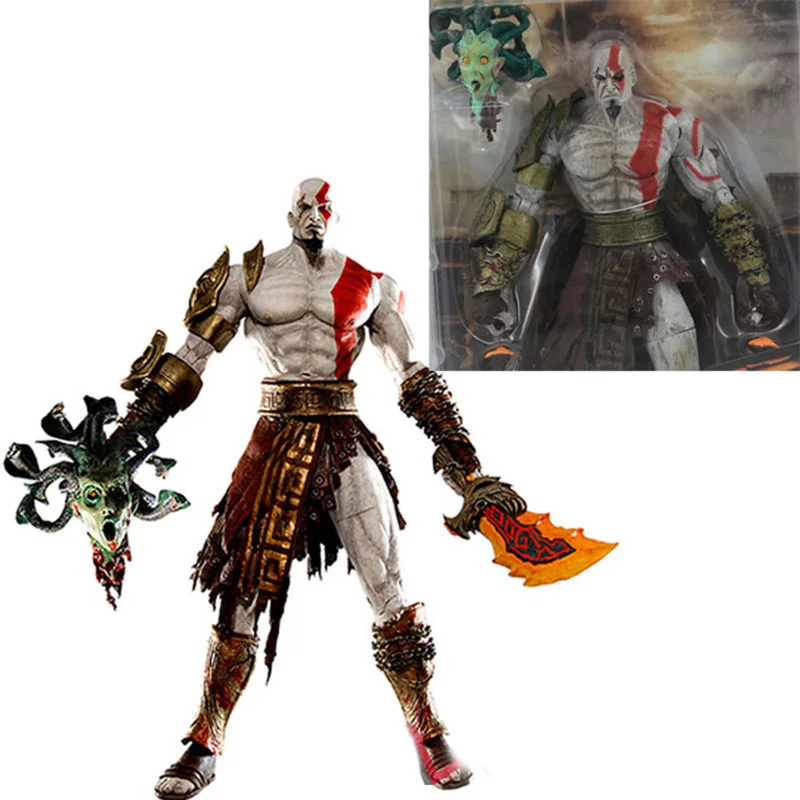 19 см NECA God War Kratos в золотой флисовой броне с головой Medusa PVC экшен фигурка модель