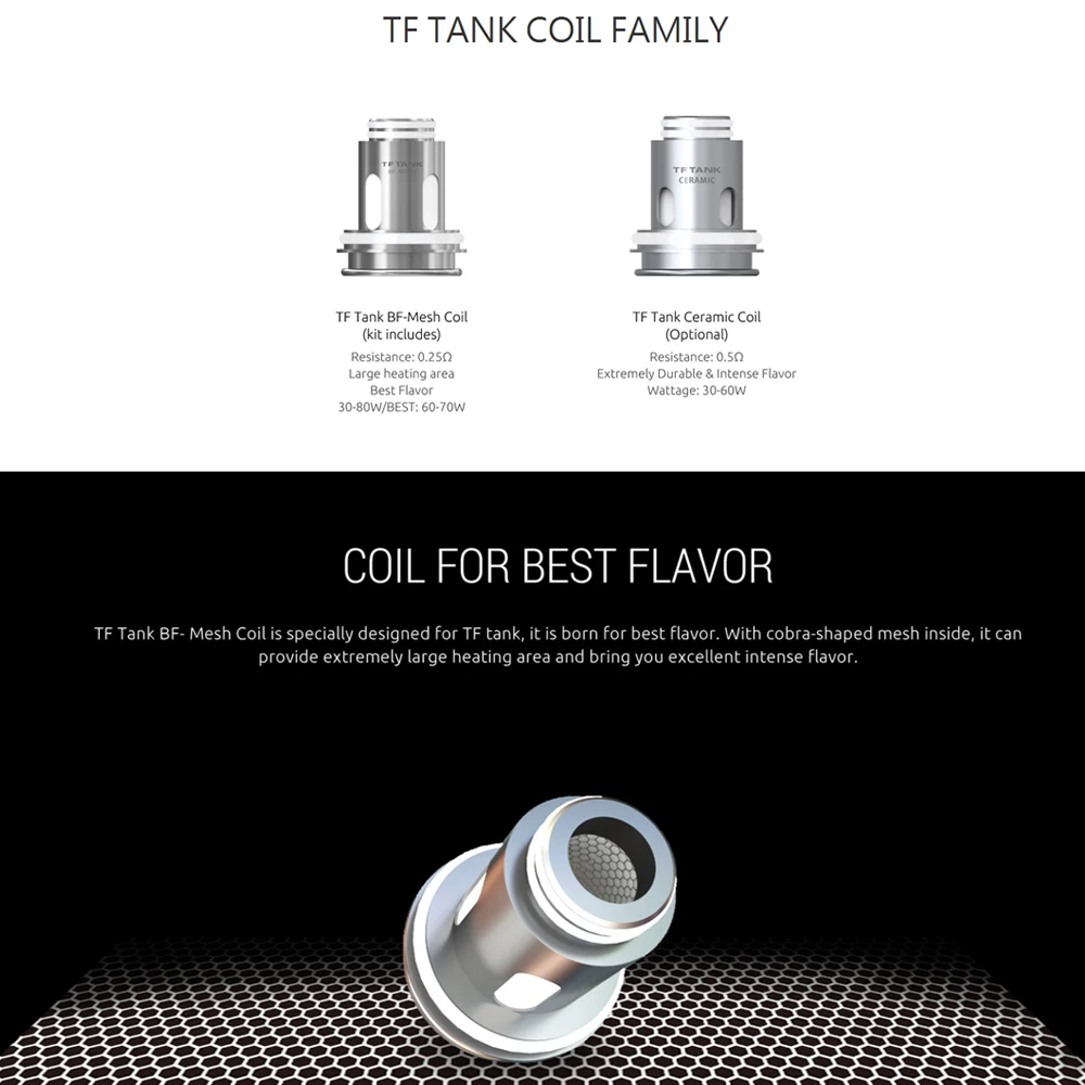 Новейший атомайзер Smok TF Tank 6 мл емкость BF-Mesh Core электронные сигареты Morph