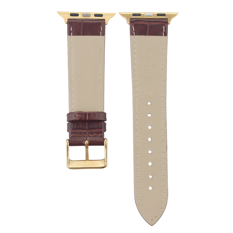 ALK Band for Apple Watch Series 4strap 38 40 42 44mm Watchbands Belt Watch Accessory Bracelet for Iwatch  Genuine Leather Buckle