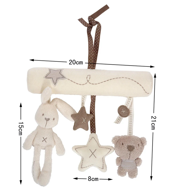 Лидер продаж музыкальный мягкий плюшевый кролик и медведь детская погремушка