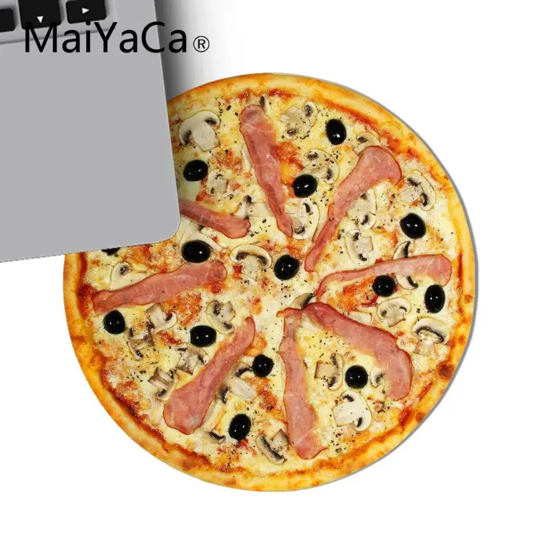 MaiYaCa мяса пицца маленькие круглые Мышь pad PC компьютер коврик ноутбука геймер дома и офиса бюро Gming Мышь Pad