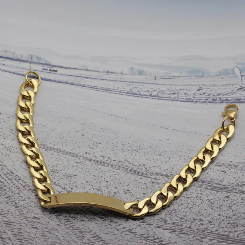 Хит продаж белые золотые браслеты с покрытием пользовательские имена и слова