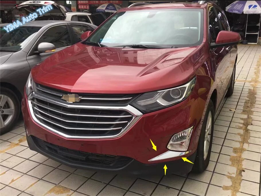 

Lapetus Auto Styling Front Fog Lights Lamp Eyelid Eyebrow Cover Trim 2 Pcs Fit For Chevrolet Equinox 2017 2018 2019 2020 ABS