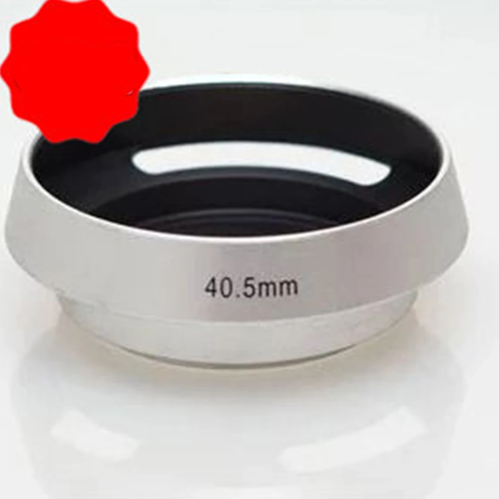 Серебристая алюминиевая 40 5 мм металлическая бленда объектива для Leica Leitz Canon Nikon