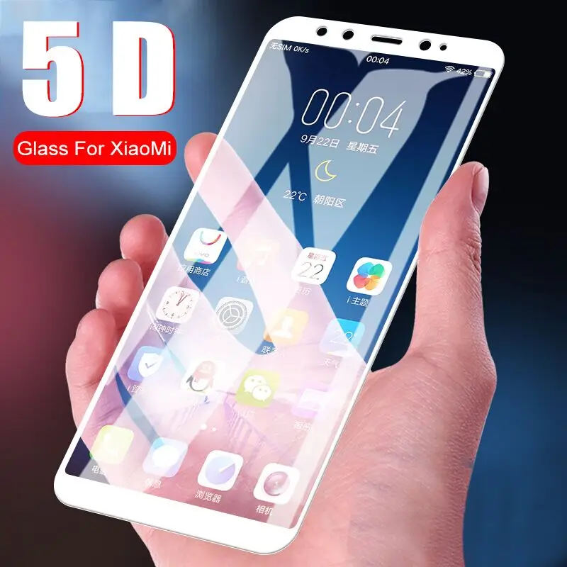5D Защита экрана для XiaoMi XioMi Mi A3 A2 Lite Полное покрытие из закаленного стекла RedMi 6A Note 5 6 8 7 профессиональная защитная пленка