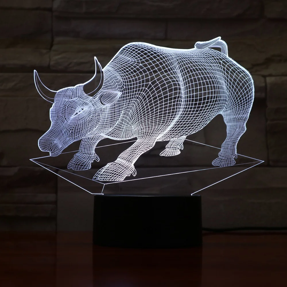 3D Акриловый светодиодный ночник с сенсорным управлением сменный сенсорный