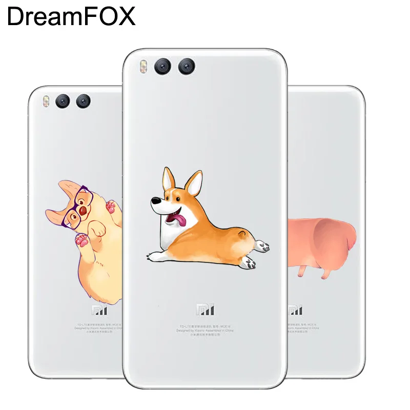 DREAMFOX L510 корги силиконовый чехол-накладка из мягкого ТПУ чехол крышка для Xiaomi Mi Note