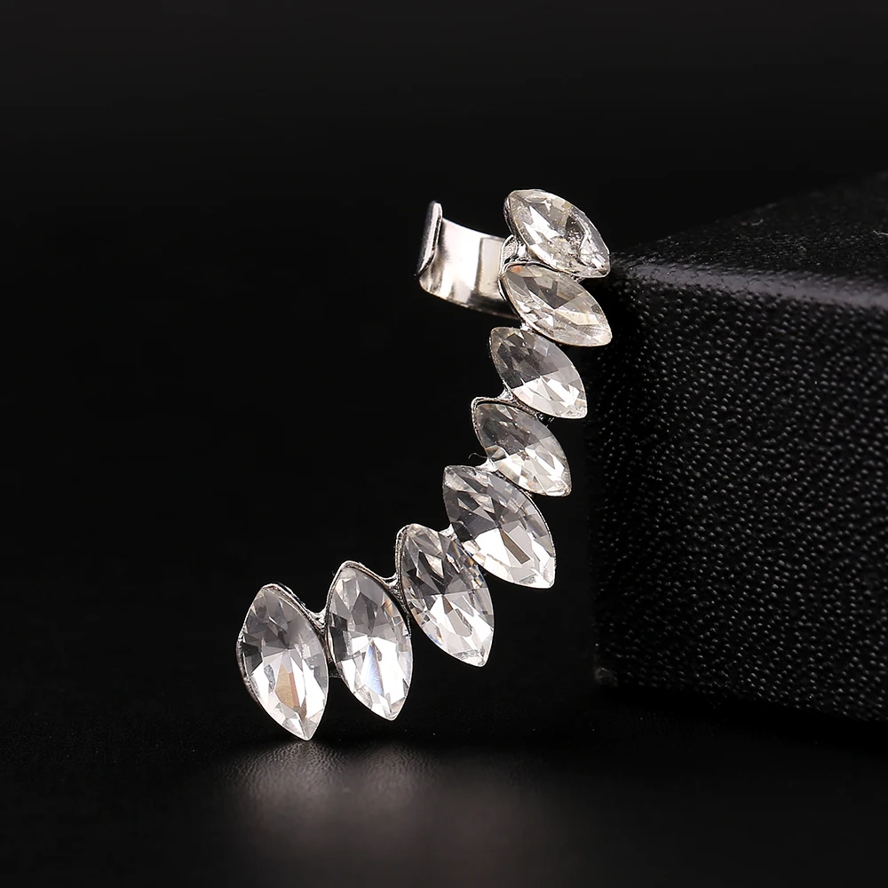 Модные женские ювелирные изделия ZLDYOU капельные кристаллы левое ухо манжеты