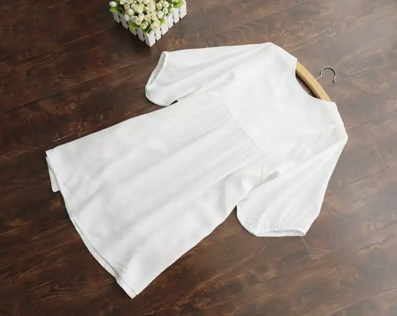 Белое свободное винтажное платье с v образным вырезом и вышивкой Vestidos модель 2020