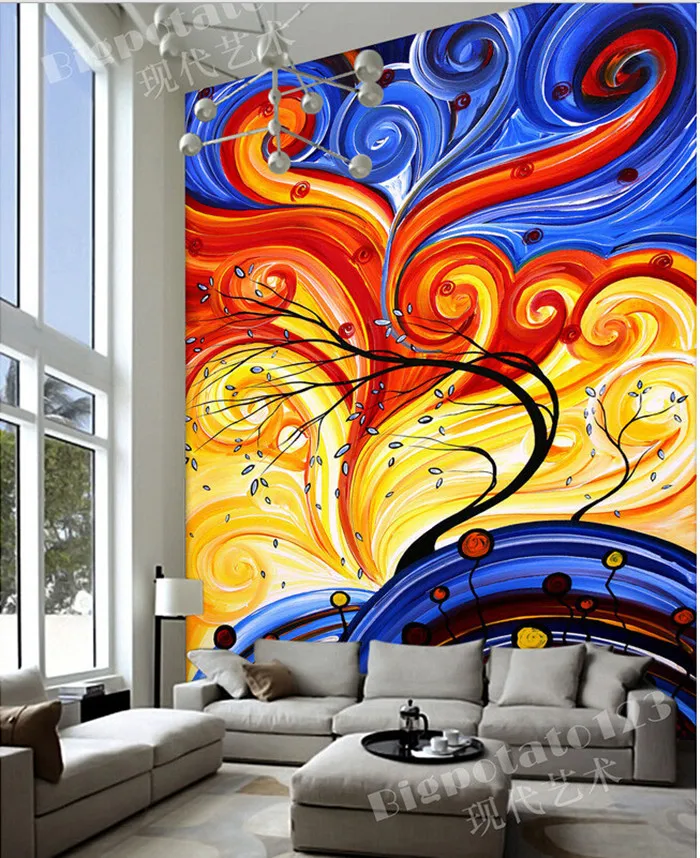 Пользовательский 3d панно Классический красочные цвета абстрактная картина