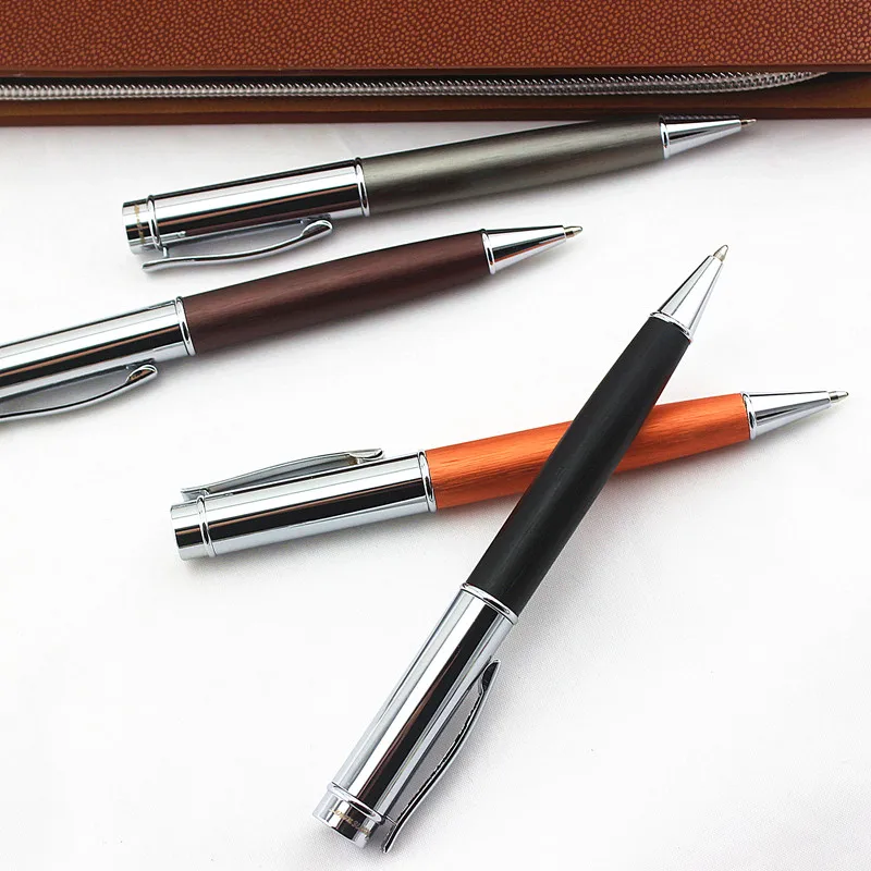 Высококачественная металлическая шариковая ручка роскошная деревянная и с 0 7 мм