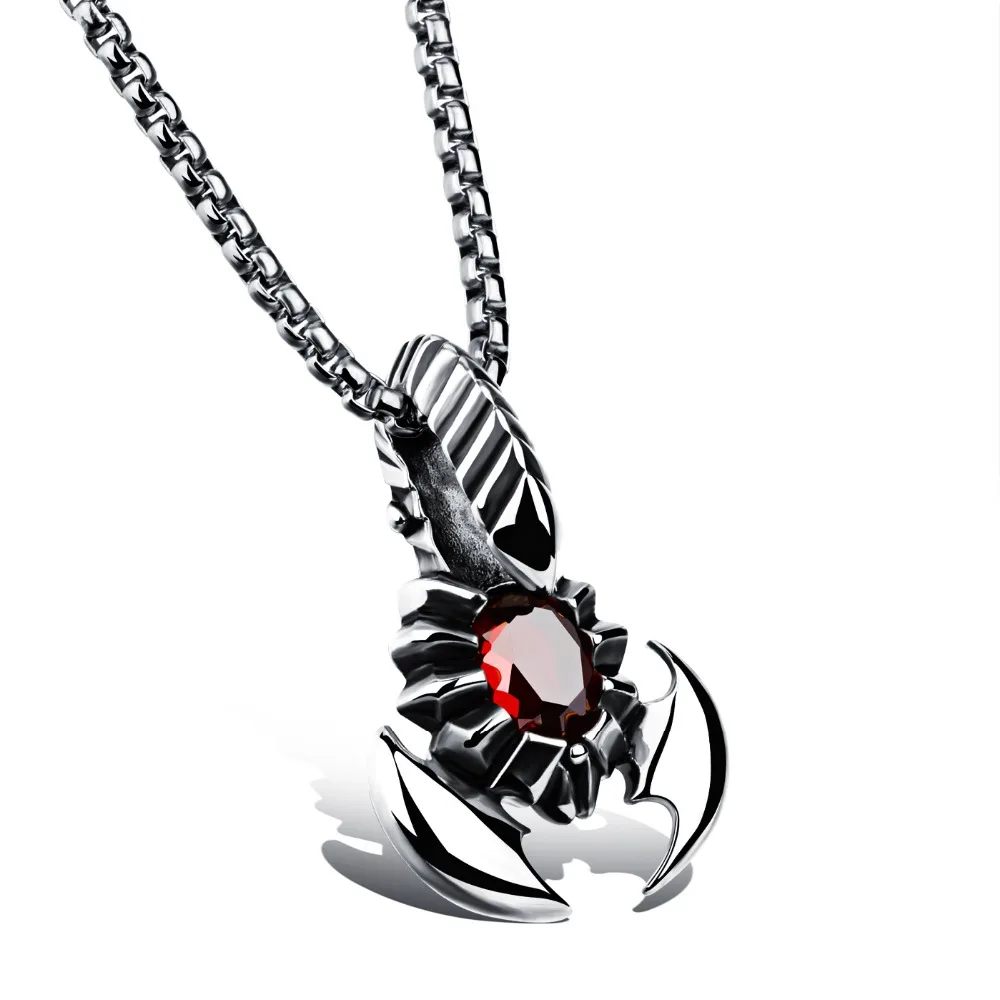 Fashion first act the role ofing is tasted The scorpion magic man necklace titanium steel pendant light tide male sparepart | Украшения и