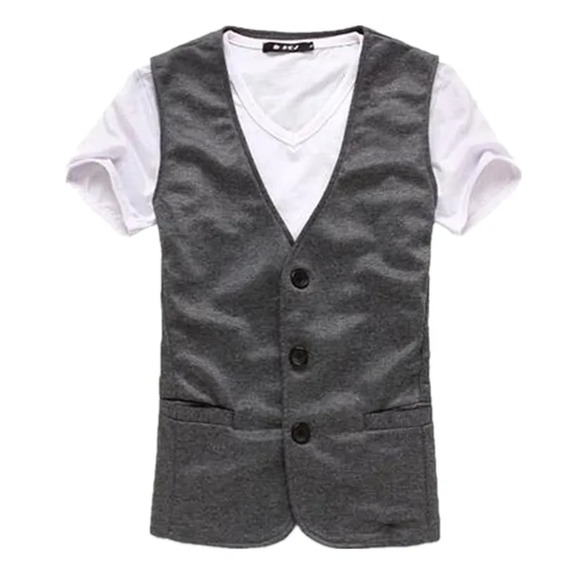 New! Hot! 2015 Spring And Autumn Slim Male Casual Vest Sleeveless Knitted | Мужская одежда